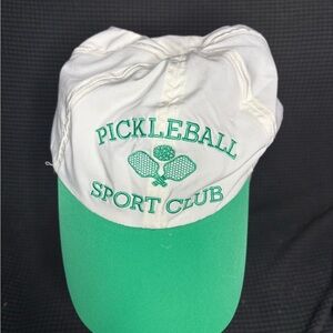 Pickleball Sport Club Green and White Cap